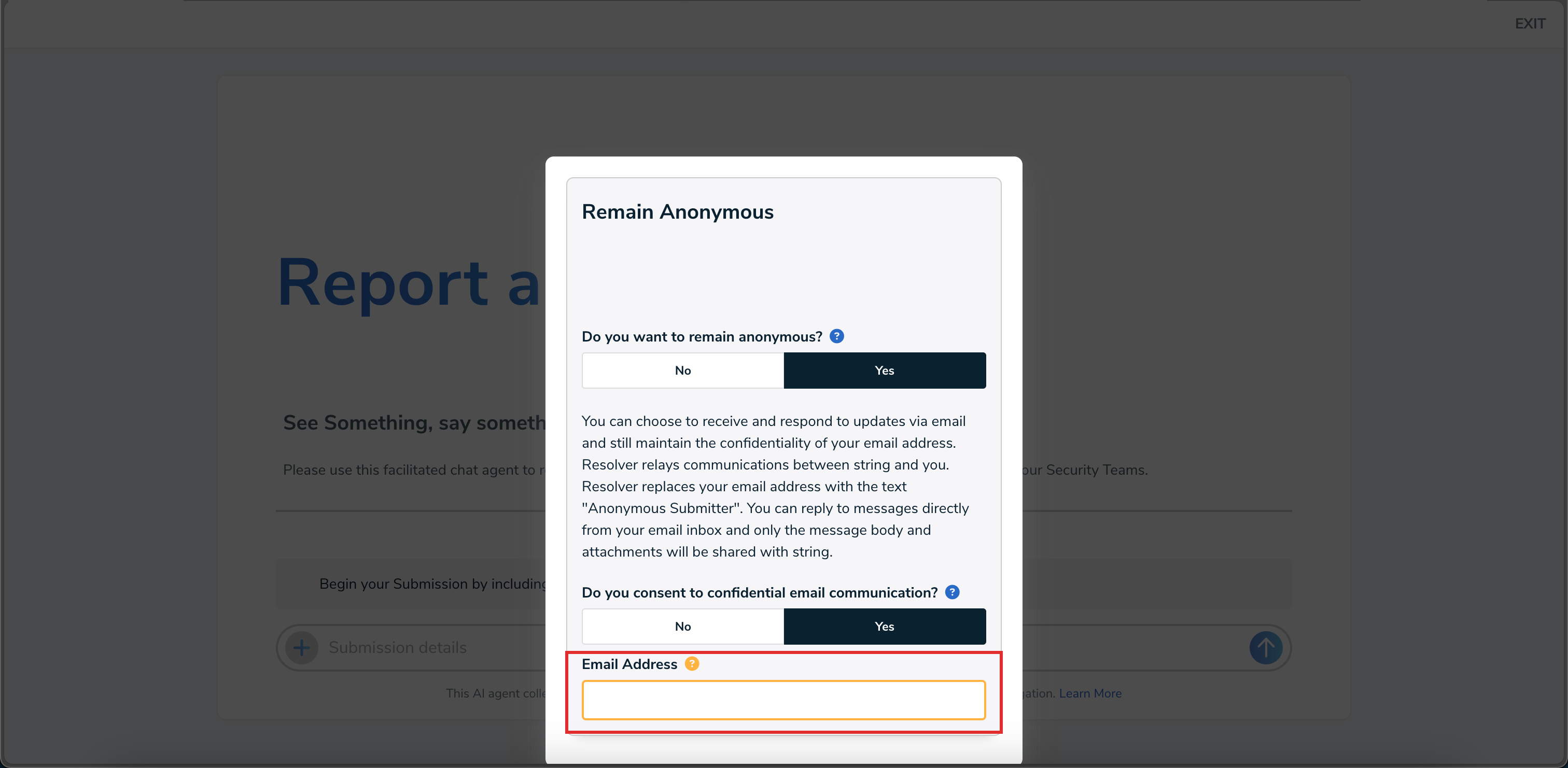 Email Address Field