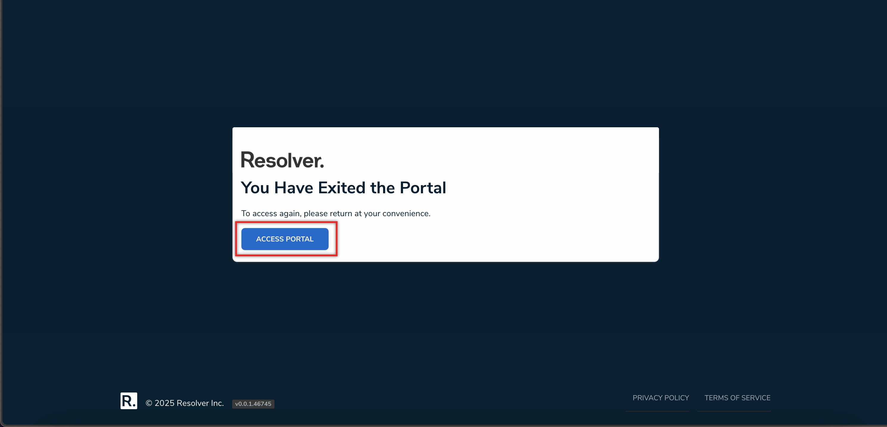 Access Portal Button